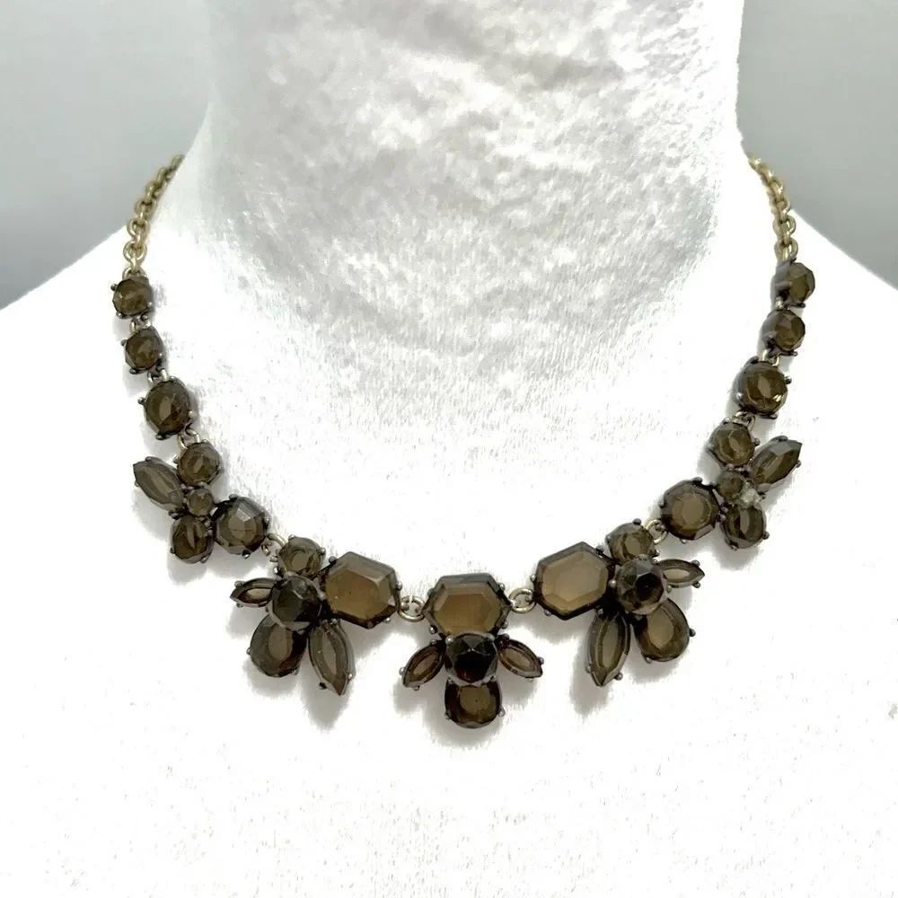 J.Crew Smokey Brown/Grey Statement Necklace